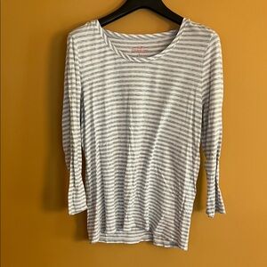 Vineyard Vines Light Gray Striped Blouse